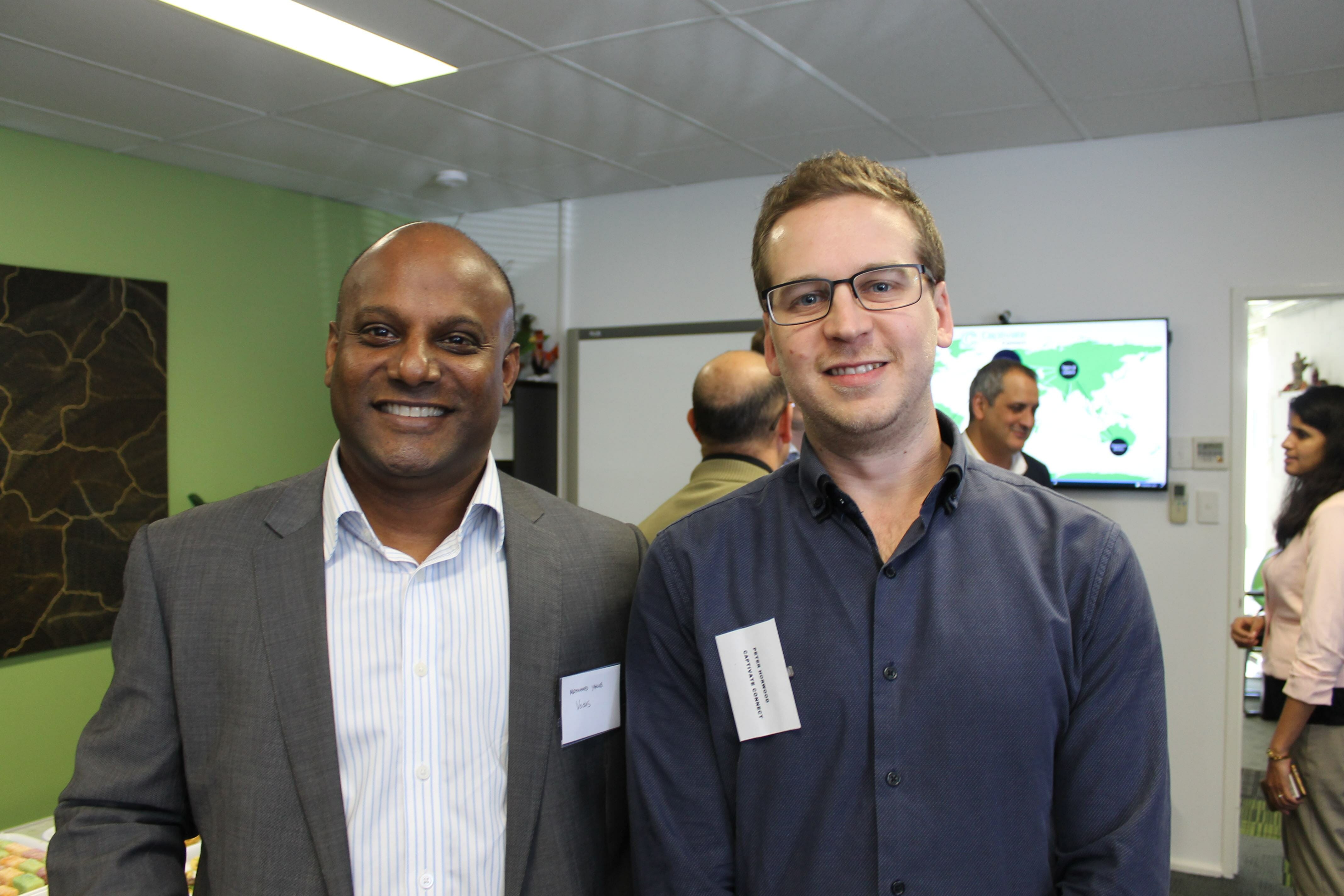 Mohammed Yakub (Vocus Communications); Peter Horwood (Captivate Connect)