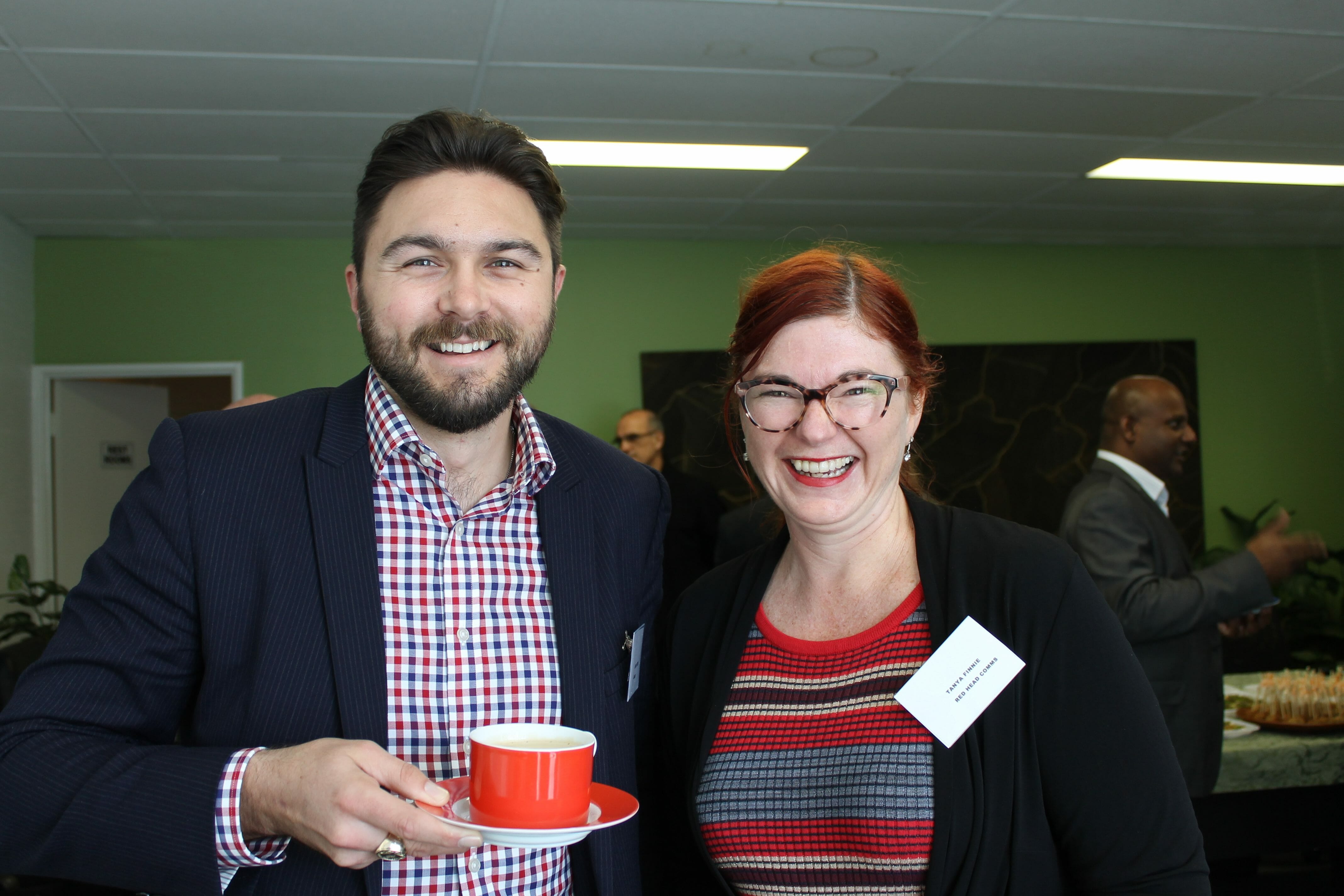 Luke Sizer (AMEC) and Tanya Finnie (Red Head Communications)